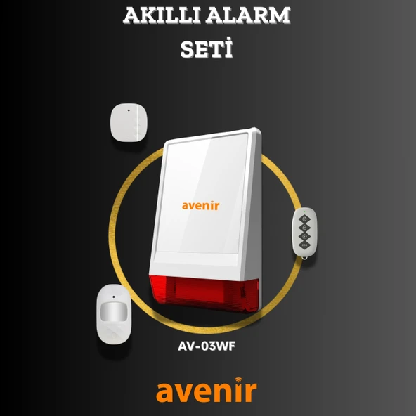 Av-03wf Wifi Kablosuz Akıllı Alarm Seti (1 KAPI/PENCERE SENSÖRÜ)(1PIR)(1 KUMANDA) ürün görseli 1