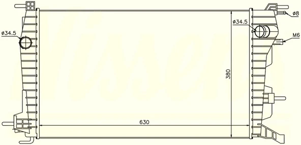ORIS MRN063023 RADYATOR FLUENCE 1.5DCI MEK. 630X368X34 637616 214100068R-8671095333 ürün görseli 1