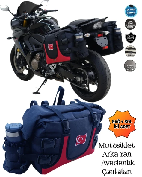 SEVBAGS MOTOSİKLET ARKA YAN AVADANLIK ÇANTALARI - Resim 3