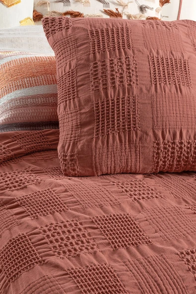 Nerha Çift Kişilik %100 Pamuk Yatak Örtüsü - Resim 5