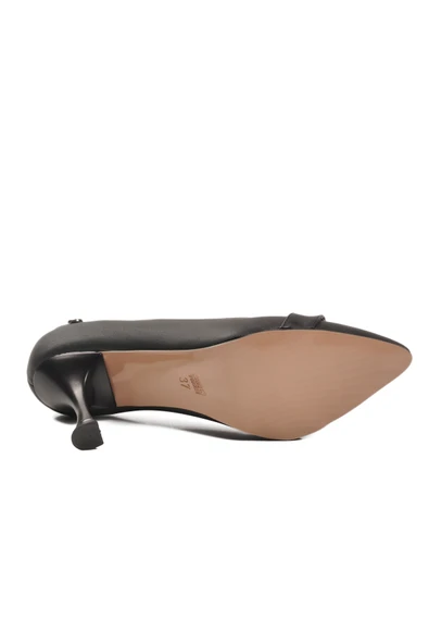 Pierre Cardin Siyah Saten İnce Topuklu Kadın Abiye Ayakkabı PC-55201 Z - Resim 5