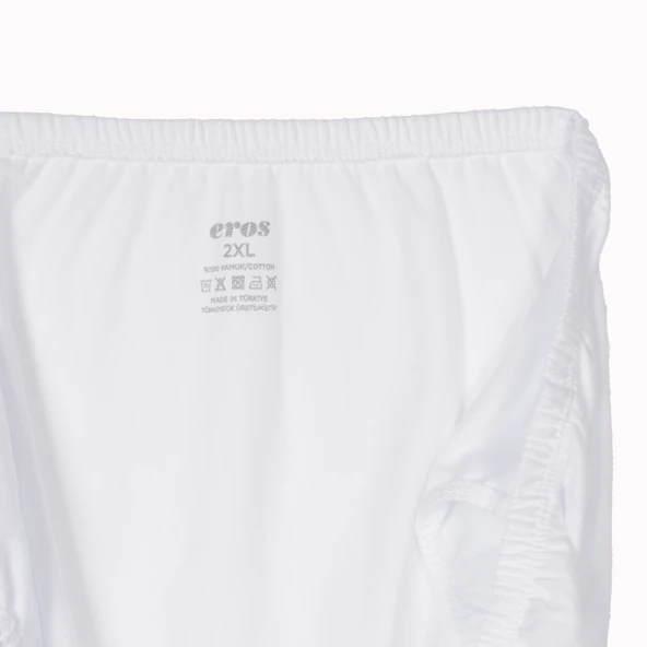 Büyük Beden Doğal Pamuklu AZO Test Onaylı İnce Lastikli 2li Erkek Külot - Resim 3