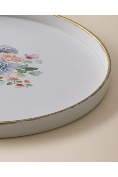 Leroy Yuvarlak Sunum Tepsi - Renkli - Resim 3