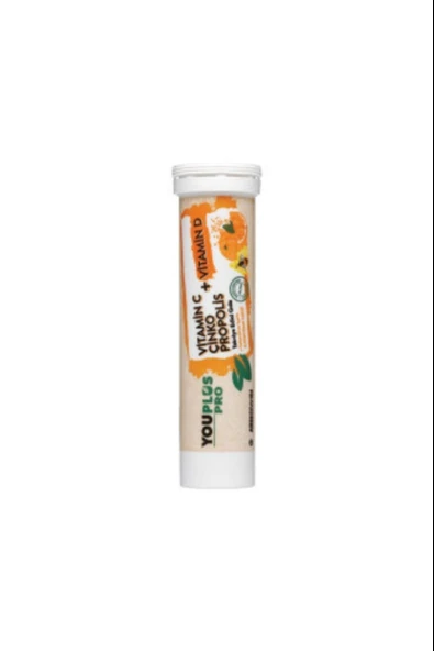 Youplus Pro Vitamin C D Çinko Propolis 15 Efervesan Tablet - Resim 2