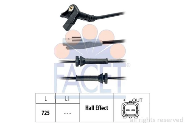 Psa Tekerlik Hiz Sensoru Partner Tepee-Berlingo-C4 Picasso 1.6-2.0 Hdi Dv6-Dw10 - Facet 21.0092 ürün görseli