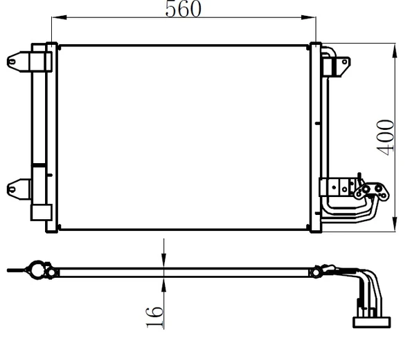 ORIS CVW411016 KLİMA KONDENSERİ A3-LEON-TOLEDO-OCTAVIA-CADDY III-GOLF V-VI-JETTA IV-TOURAN 1K0820411E-1K0820411H-1K0820411Q ürün görseli 1