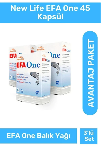New Life Efa One Omega-3 45 Kapsül 3 Adet ürün görseli