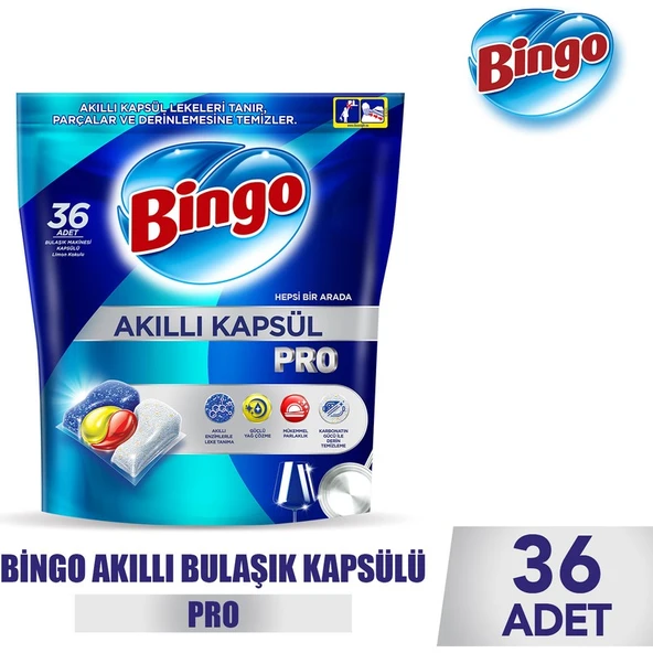 Bingo Akıllı Kapsül Pro Bulaşık Makinesi Deterjanı Tableti 36 Adet - Resim 6