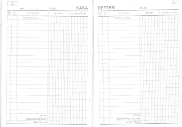 Gülpaş Kasa Defteri Ciltli 160 YP 20x28 Siyah - Resim 2