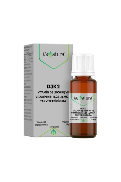 Venatura Vitamin D3 1000 Iu ve Vitamin K2 11,25 Ug Mk-7 ürün görseli