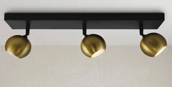 Rsylight Retro Eskitme Led 3 Lü spot Tavan Plofyoner  Aplik 180 Derece Hareketli Günışığı Ampullü ürün görseli