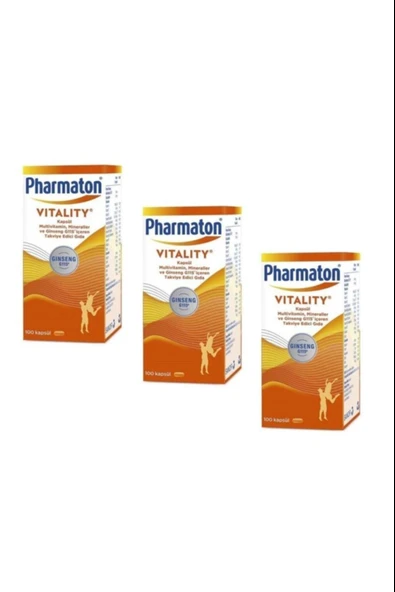 Pharmaton Vitality 100 Tablet 3 Adet ürün görseli