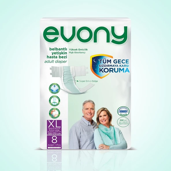 EVONY Yetişkin Bezi X-Large 8 Adet ürün görseli