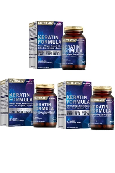 Nutraxin Keratin Formula 60 Tablet 3 Adet ürün görseli