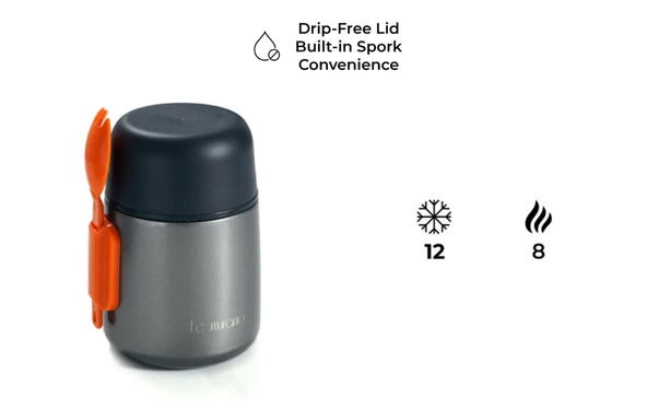 Le Murano Buon Appetito Yemek Termosu Metalik Gri Lmr-Ymk- Ter-500- M.Gri - Resim 3