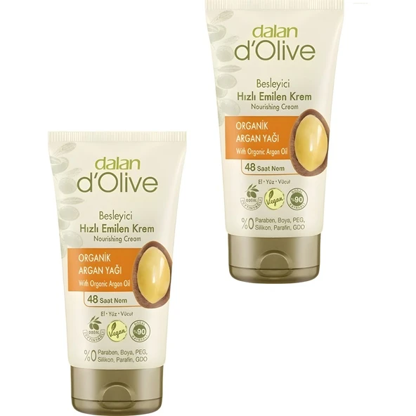 Dalan D'olive Argan Yağlı Besleyici Hızlı Emilen Tüp Krem 250 ml 2'li ürün görseli