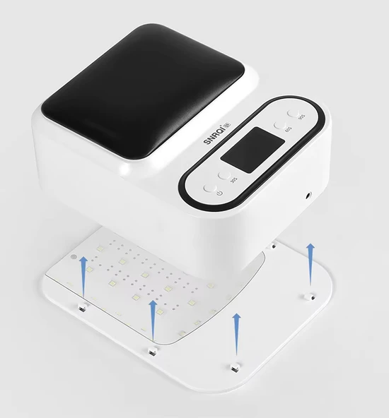 Q9 Şarjlı Manikür Tırnak Kurutucu UV Led Lamba Protez Tırnak Lambası Beyaz 48W - Resim 6