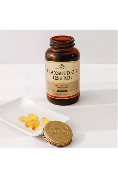 Solgar Flaxseed Oil 1250 Mg 100 Kapsül 2 Adet - Resim 3