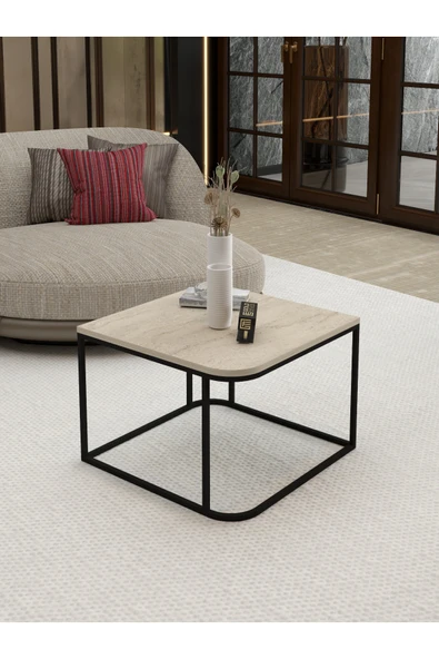 Orta Sehpa Ve Zigon Yan Sehpa Flora Set Atlantik Çam - Resim 2