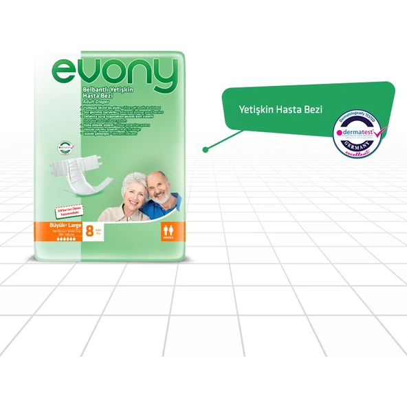 EVONY Yetişkin Bezi Large 8'Li - Resim 2