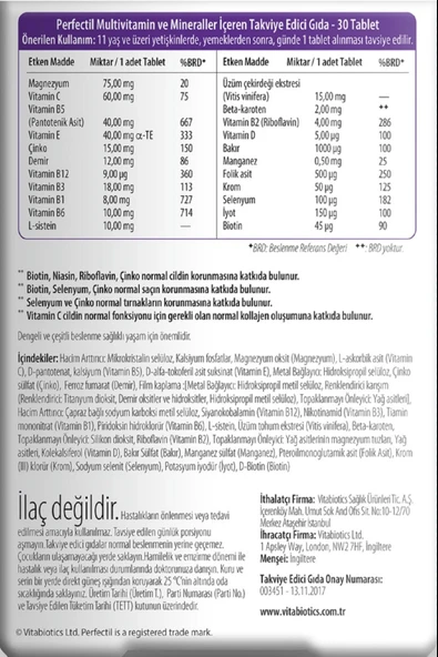 Perfectil 30 Tablet - Resim 2