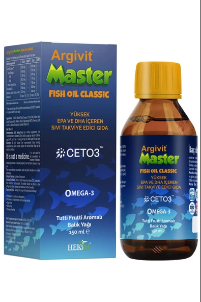 Argivit Master Fish Oil-Balık Yağı 150ml - Resim 3