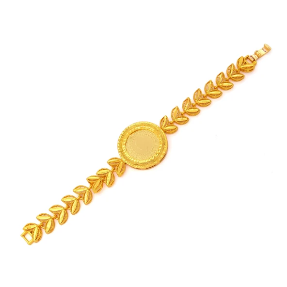 Altın Kaplama İmitasyon Çiçek Desenli Yarım Altınlı Bileklik BLK-1184 ürün görseli
