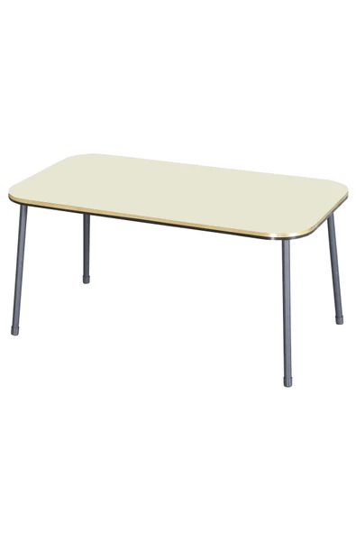 Zigon Sehpa Ve Orta Sehpa Kr Set Siyah Metal Ayak Çift Altın Krem - Resim 2