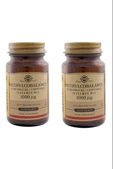 Solgar Methylcobalamin B12 1000 mcg 30 Dilaltı Tableti 2 Adet ürün görseli 1