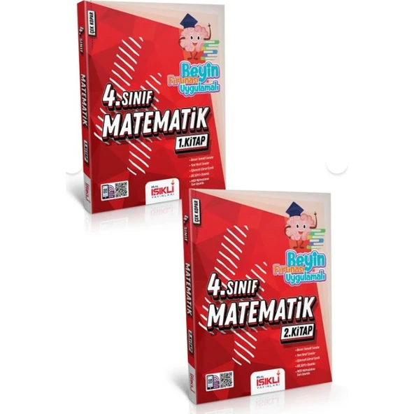 Bilal Işıklı Yayınları Beyin Fırtınası Uygulamalı 4.Sınıf Matematik Soru Bankası 1.Kitap ve 2.Kitap 2026 - Resim 2