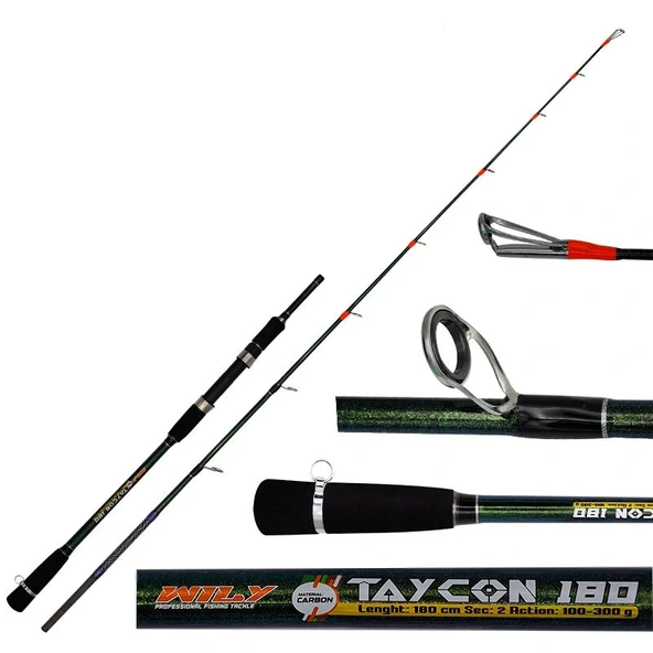 Wily Taycon 180 cm 100-300 gr Jig Kamışı - Resim 3