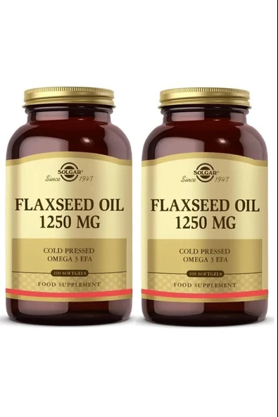 Solgar Flaxseed Oil 1250 Mg 100 Kapsül 2 Adet ürün görseli