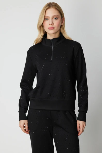 66364 ONTEKS EŞF. ÜST TAŞLI YAKASI FERMUARLI ürün görseli