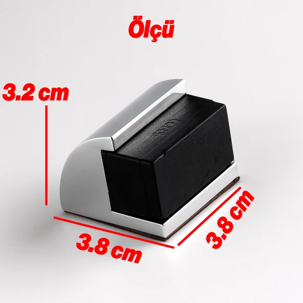 Yapışkanlı Kapı Stoperi Oval Metal Gümüş Krom Kauçuk Başlıklı Durdurucu Güçlü Yapışkanlı Tampon - Resim 4