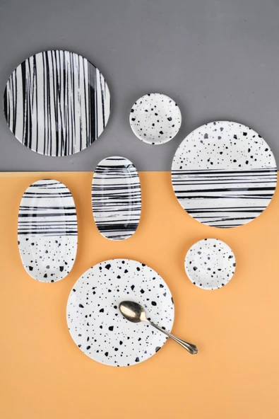 Tabak Evi Porselen Sidereal Kahvaltı ve İkram Takımı 6 Kişilik 14 Parça ürün görseli 1