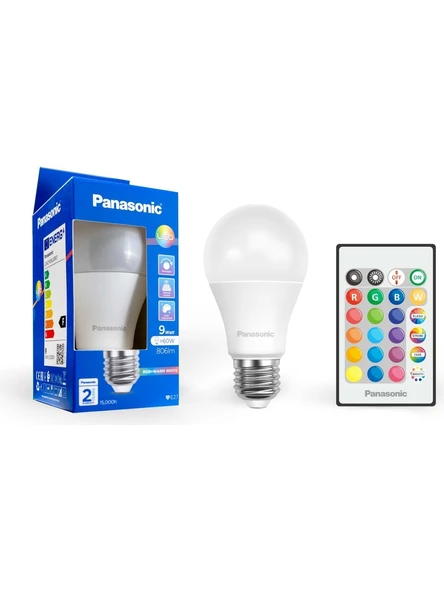 PANASONIC E27 LED SMART REMOTE CONTROL LAMP 9W RGB ürün görseli