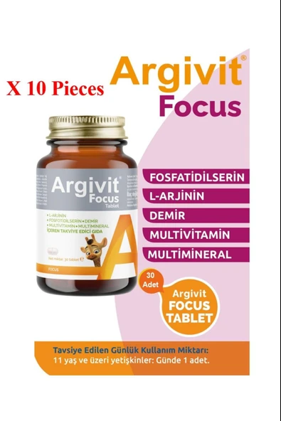 Argivit Focus 30 Tablet 10 Adet ürün görseli