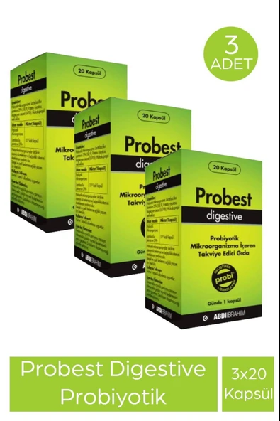 Probest Probiyotik Digestive 20 Kapsül 3 Adet ürün görseli
