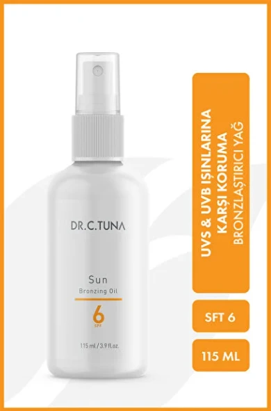 FARMASİ Dr. C. Tuna Sun Serisi Bronzlaştırıcı Yağ spf6 115 ml - Resim 3