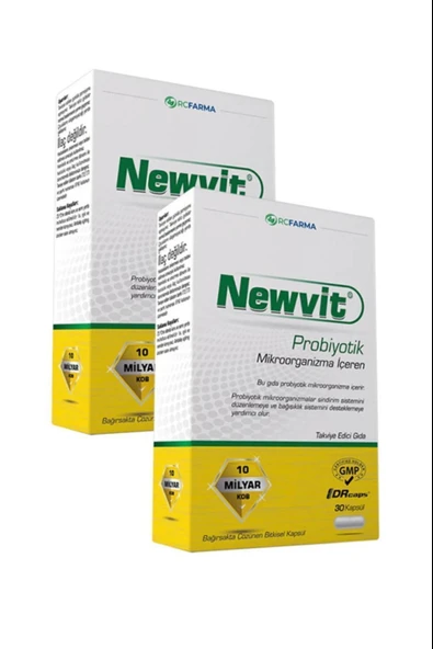Newvit Probiyotik 30 Kapsül 2 Adet ürün görseli