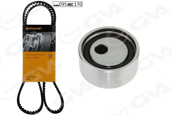 GVA 59T1411C EKSANTRİK GERGİ KİTİ RENAULT CLIO I 90>98 R19 88>95 MEGANE I 96>99 095x170 1.2-1.4-1.6 7701472726-7701469833-1307700QAD ürün görseli 1