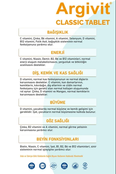 Argivit Classic 30 Tablet 2 Adet - Resim 5