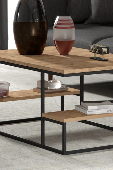 Orta Sehpa Delux Raflı Atlantik Çam - Resim 3