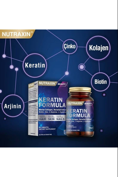 Nutraxin Keratin Formula 60 Tablet 2 Adet - Resim 3