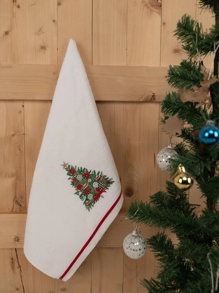 Pamuklu 2'li 50x70 cm Premium Nakışlı Hediyelik Havlu Seti Baveno - Resim 2