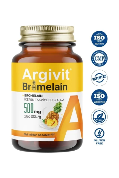 Argivit Bromelain 500 Mg 60 Tablet - Resim 2