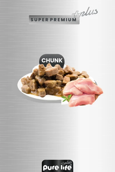 Plus 6'lı Tavuklu Yavru Puppy Kedi Konserve Chunk Parça Etli Yaş Mama 400 Gr - Resim 2