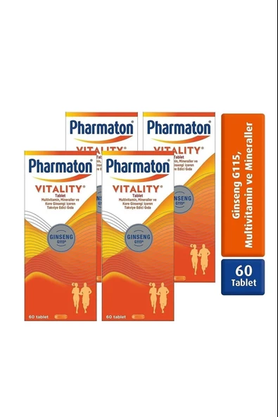 Pharmaton Vitality 60 Tablet 4 Adet ürün görseli