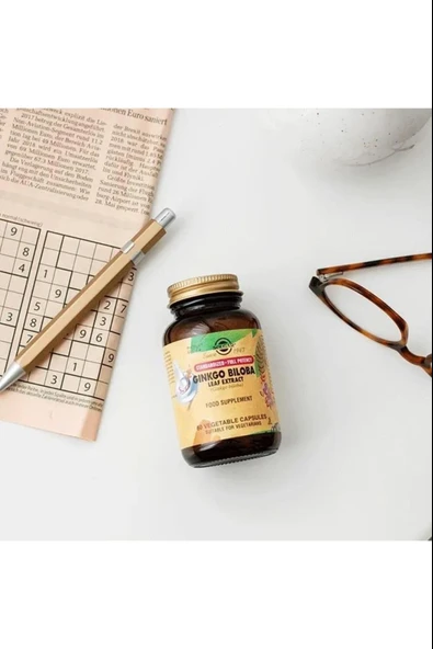 Solgar Ginkgo Biloba Leaf Extract 60 Kapsül 3 Adet - Resim 2