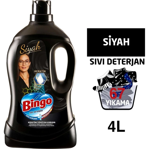 Bingo Siyah Sıvı Bakım Çamaşır Deterjanı 4 L - Resim 2
